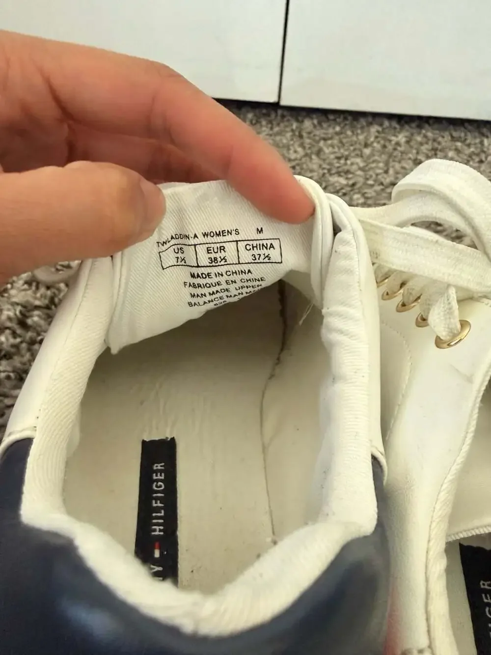 Tommy Hilfiger Laddin White Basic Low Profile Sneakers